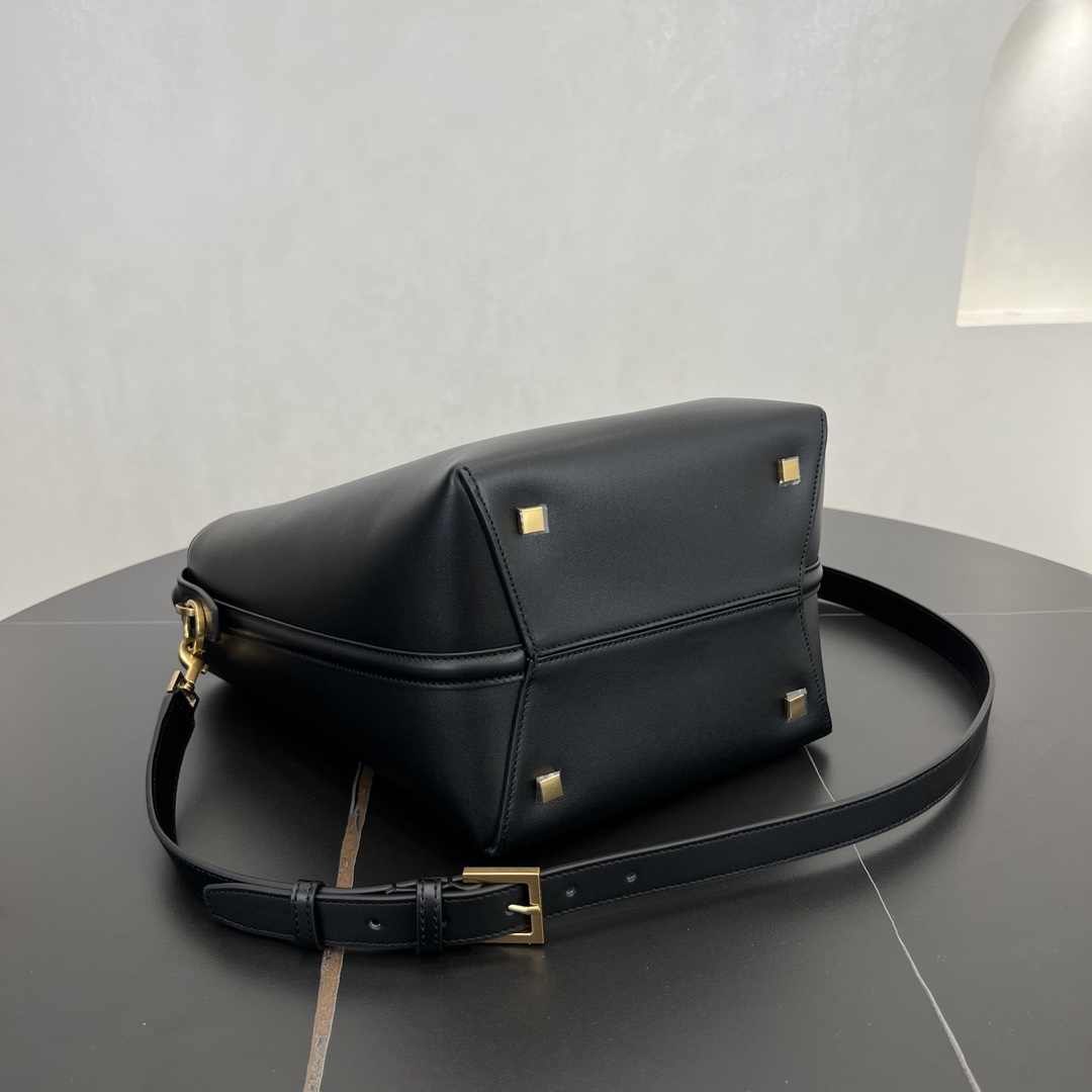 Saint Laurent LE 37 Smooth Calfskin Shoulder Bag Handbag Black 742828